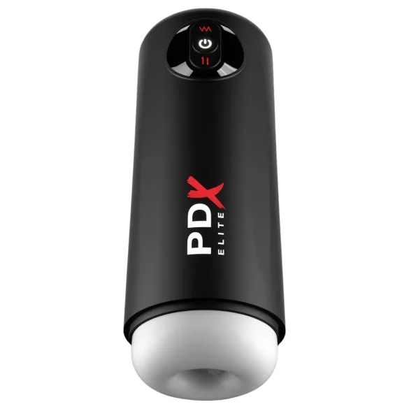 PDX Elite Moto Milker - мъжки мастурбатор с тласкаща и вибрираща функция - черен
