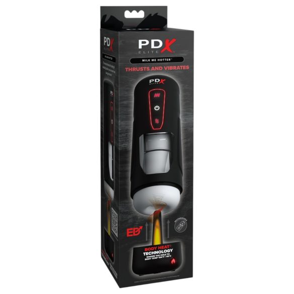 PDX Elite - мъжки мастурбатор с подгряване - черен