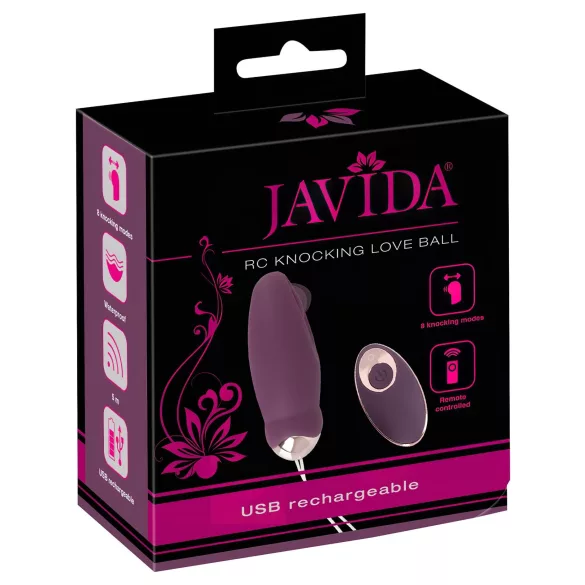 Javida - вибриращо яйце с пулсация и дистанционно - лилаво