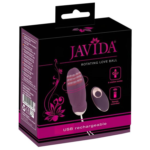 Javida - радио вибро яйце с въртящи се перли (лилаво)