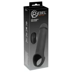   Rebel - пенис удължител с вибрация и дистанционно - черен