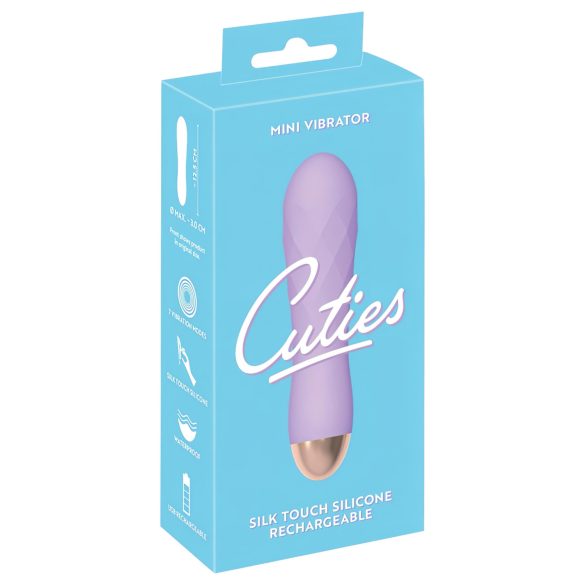 Мини вибратор Cuties - водоустойчив, презареждащ се (лилав)