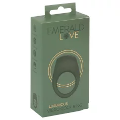   Emerald Love - вибриращ пенис ринг с акумулатор, водоустойчив - зелен