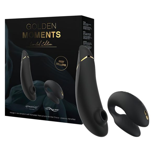 Womanizer Golden Moments 2 - клитор и парен вибратор (черен)