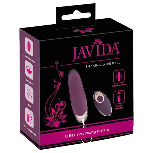 Javida Shaking Love - радио вибриращо яйце с тласкаща функция (лилаво)
