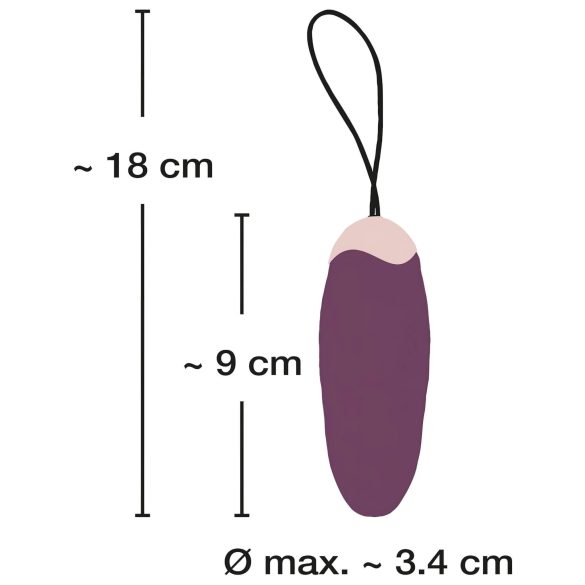 Javida Shaking Love - вибро яйце с тласкащи вибрации и дистанционно - лилаво