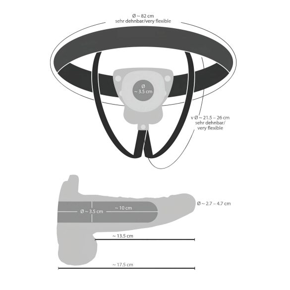 You2Toys - страпон вибратор с кух корпус - естествен цвят