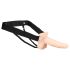 You2Toys Strap-on - кух вибратор, който се закопчава (естествен цвят)