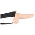 You2Toys Strap-on - кух вибратор, който се закопчава (естествен цвят)