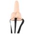 You2Toys Strap-on - кух вибратор, който се закопчава (естествен цвят)