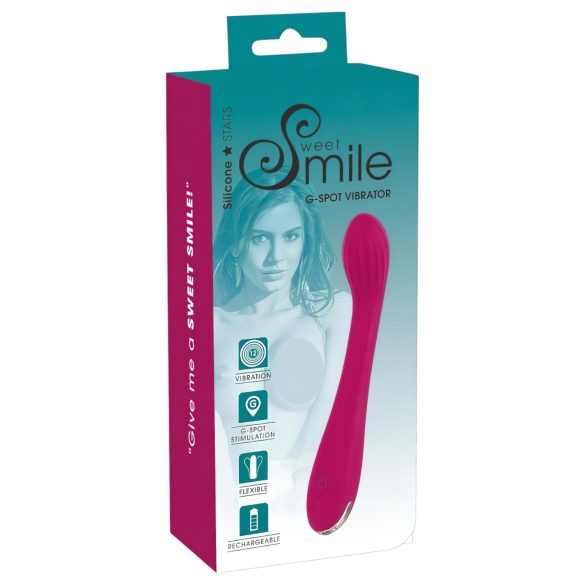 SMILE G-точков вибратор с акумулатор, релефен (лилав)