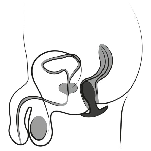 ANOS - вибратор за простата с акумулатор водоустойчив - черен