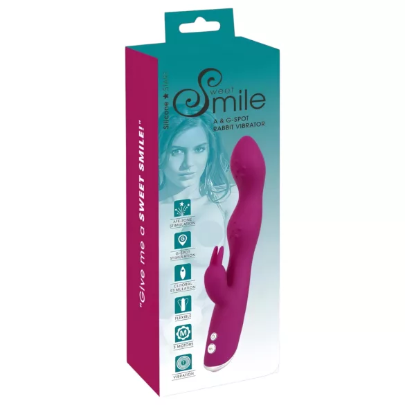SMILE - вибратор за клитор и A/G-точка - гъвкав - лилав