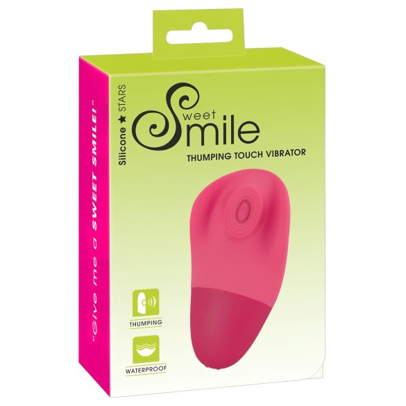 SMILE Тръпчиво Докосване - акумулаторен пулсиращ клиторен вибратор (розов)