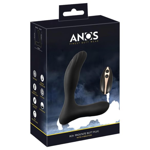ANOS RC - презареждащ се простатен вибратор (черен)