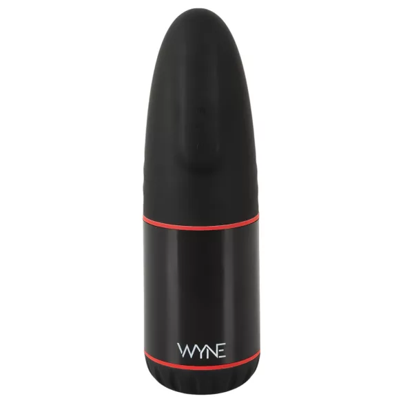 WYNE 02 - мастурбатор с вибрация и смукателна функция - акумулаторен - черно-бял