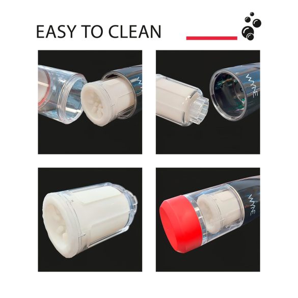 WYNE 05 - автоматичен въртящ се мастурбатор - черно-бял