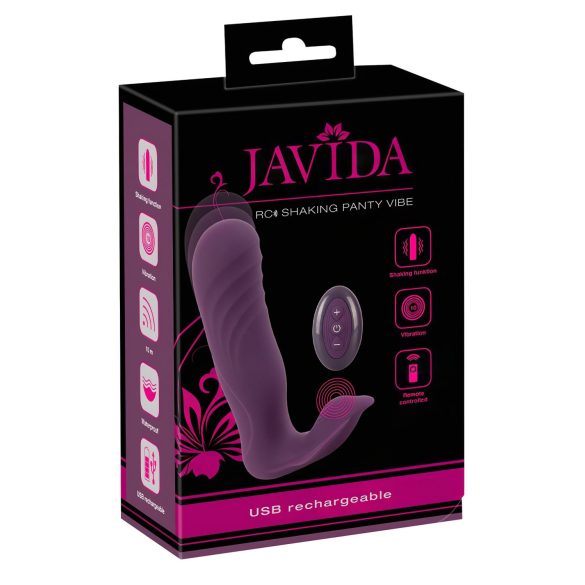 Javida RC - радио-контроле клиторен вибратор с 2 функции (лилаво)