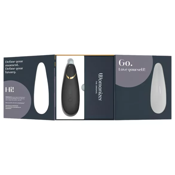 Womanizer Premium 2 - вибратор за клитор с въздушни вълни - черен