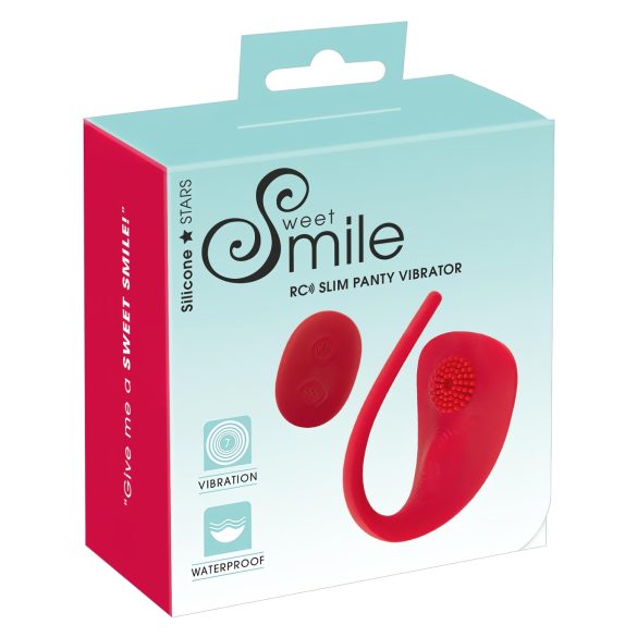 SMILE Slim Panty - акумулаторен, радио клитор стимулатор (червен)