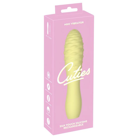 Мини вибратор Cuties Mini 3 - водоустойчив и мощен, жълт