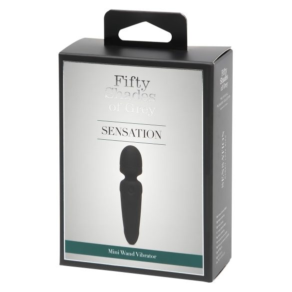 Петдесетте нюанса сиво Sensation Wand - мини масажор (черен)