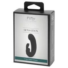   Fifty Shades of Grey - Sensation - вибратор с клиторен стимулатор - черен