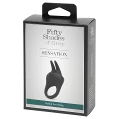   Fifty Shades of Grey - вибро пенис пръстен с клитор стимулатор - черен