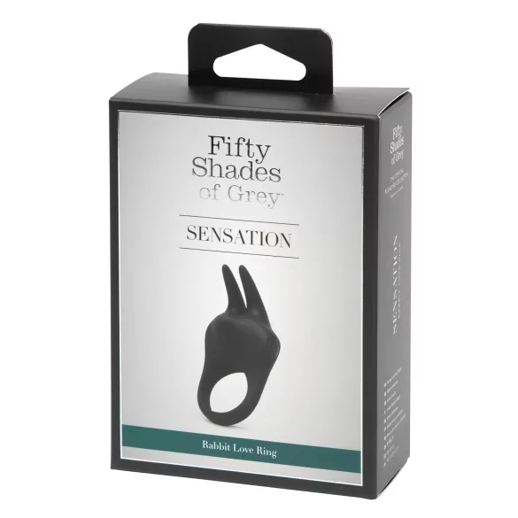 Fifty Shades of Grey - вибро пенис пръстен с клитор стимулатор - черен