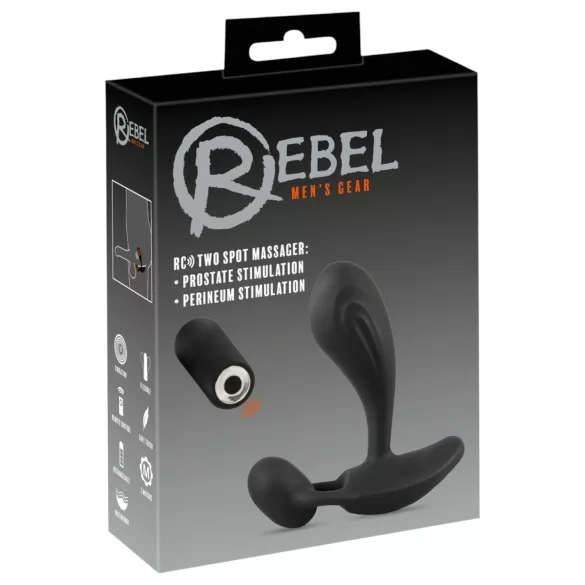 Rebel RC - 2в1 простатен вибратор (черен)