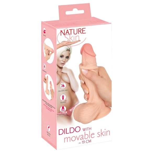 Nature Skin - дилдо, естествен вид, 19см (натурален)