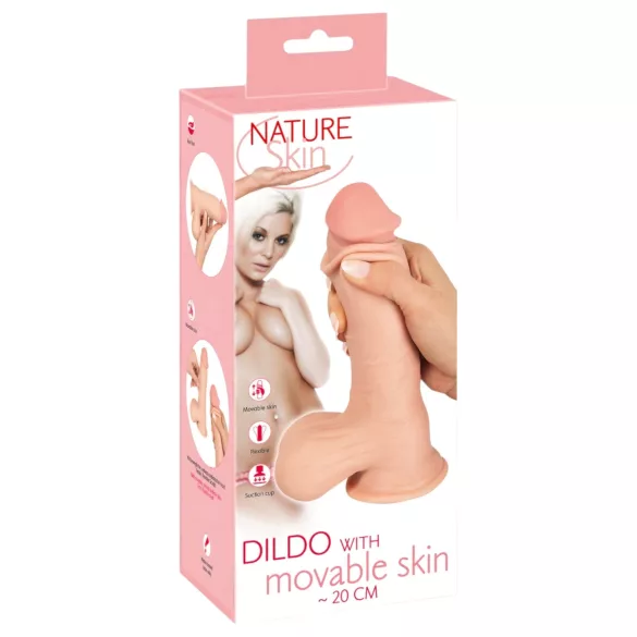 Nature Skin - дилдо с кожа - 20 cm (натурално)