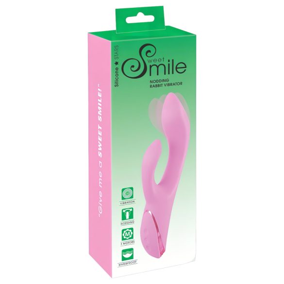 SMILE Нодо - акумулаторен клит вибратор със завъртане (розов)