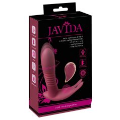   Javida RC - вибратор за клитор с дистанционно - 3 функции - червен