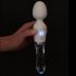 Liaison Wand - силиконово-стъклен LED вибратор (прозрачен)