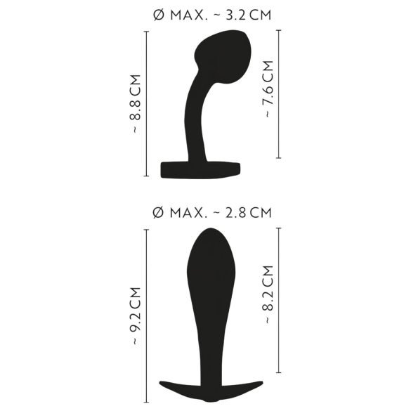 ANOS Metal Rainbow - метален анален плъг комплект - 2 броя