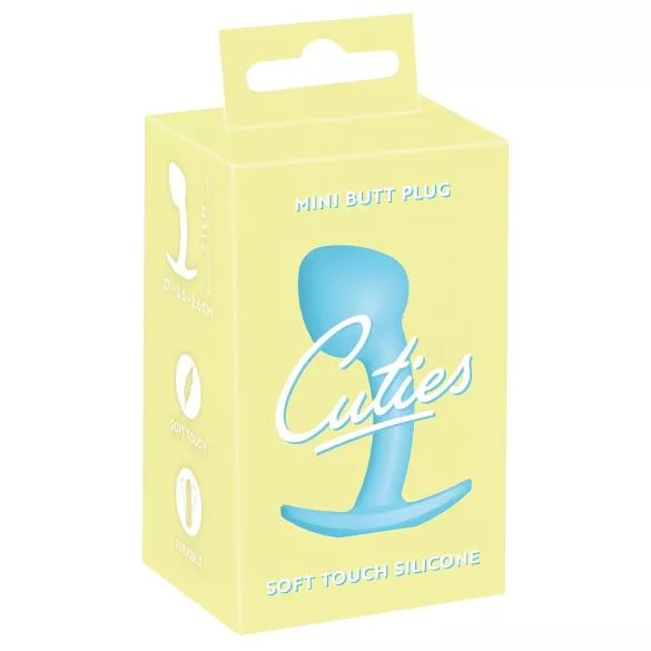 Cuties - мини анален разширител - силикон - син - 2,6 см