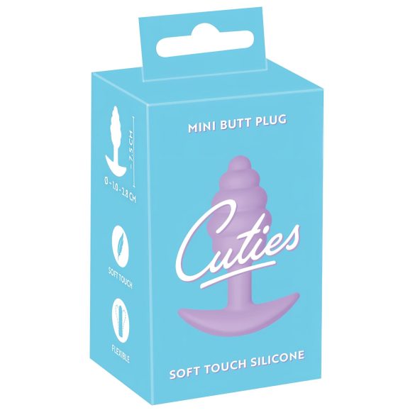 Мини анален плъг Cuties - лилав, 2.8 см