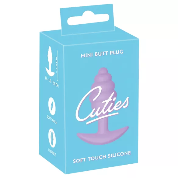 Cuties мини анален разширител - силиконов анален плъг (лилав, 2,8 см)