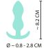 Мини Butt Plug - силиконово анално мини шише - ментово (2,3cm)