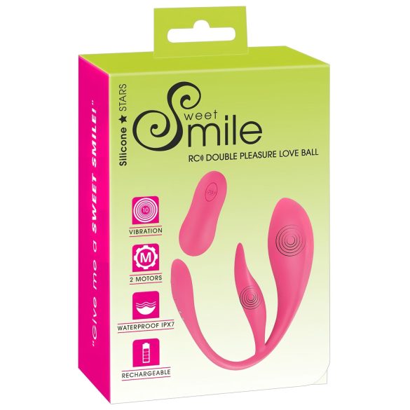SMILE - акумулаторно, радио вибриращо яйце (розово)