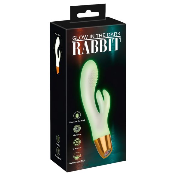 You2Toys Glow - светещ клиторен вибратор (бял)
