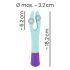 You2Toys bunt. - водоустойчив вибратор с 2 мотора, цветен и акумулаторен