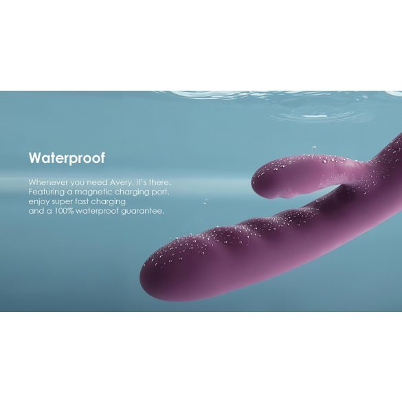 Svakom Avery - вибратор с клитор стимулатор и тласкаща функция - лилав