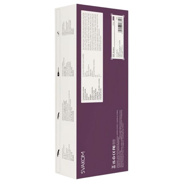 Svakom Avery - вибратор с клитор стимулатор и тласкаща функция - лилав