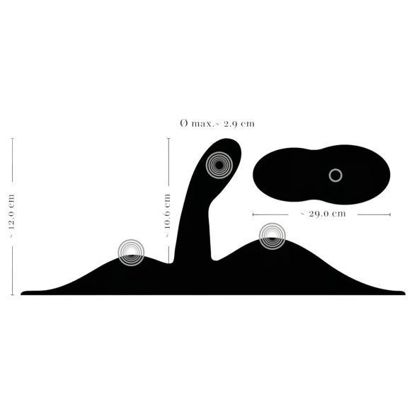 VibePad 3 - акумулаторна, безжична G-точка възглавница вибратор (черен)