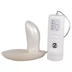   You2Toys - вибратор за жени тип черупка - с каишка - бял