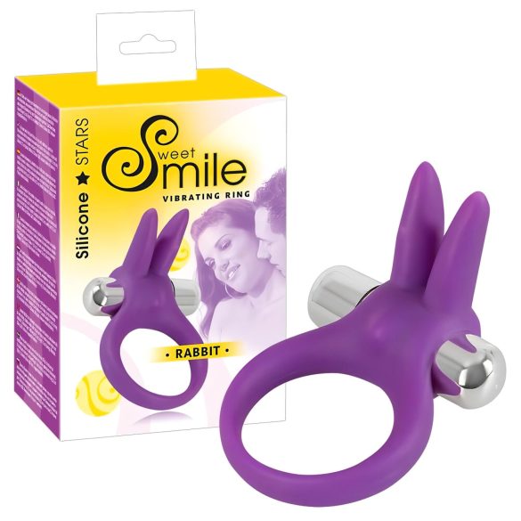 SMILE Заек - вибриращ пръстен за пенис (лилав)