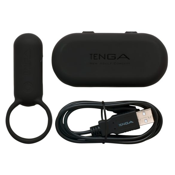 ТЕNGA Smart Vibe вибриращ пръстен за пенис (черен)