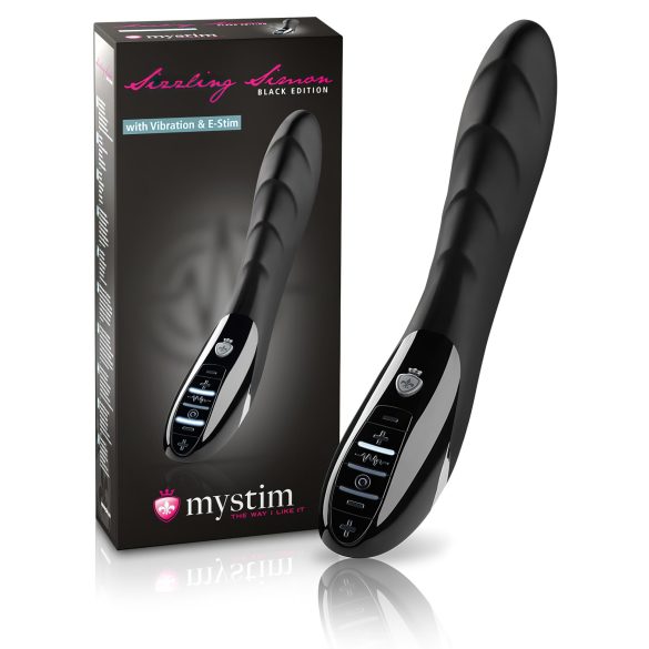 Mystim Sizzling Simon - електро-стимулиращ вибратор (черен)